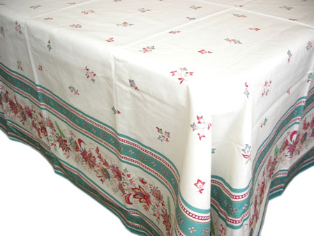 French coated tablecloth (Luberon. water green) - Click Image to Close